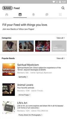 BAND android App screenshot 1